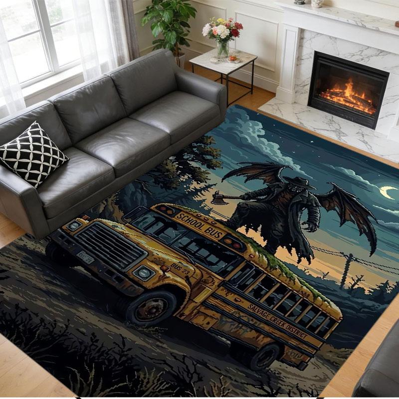 Crystal Velvet Rug Soft Non Slip Indoor Floor Mat Home DecorJeepers Creepers The Creeper
