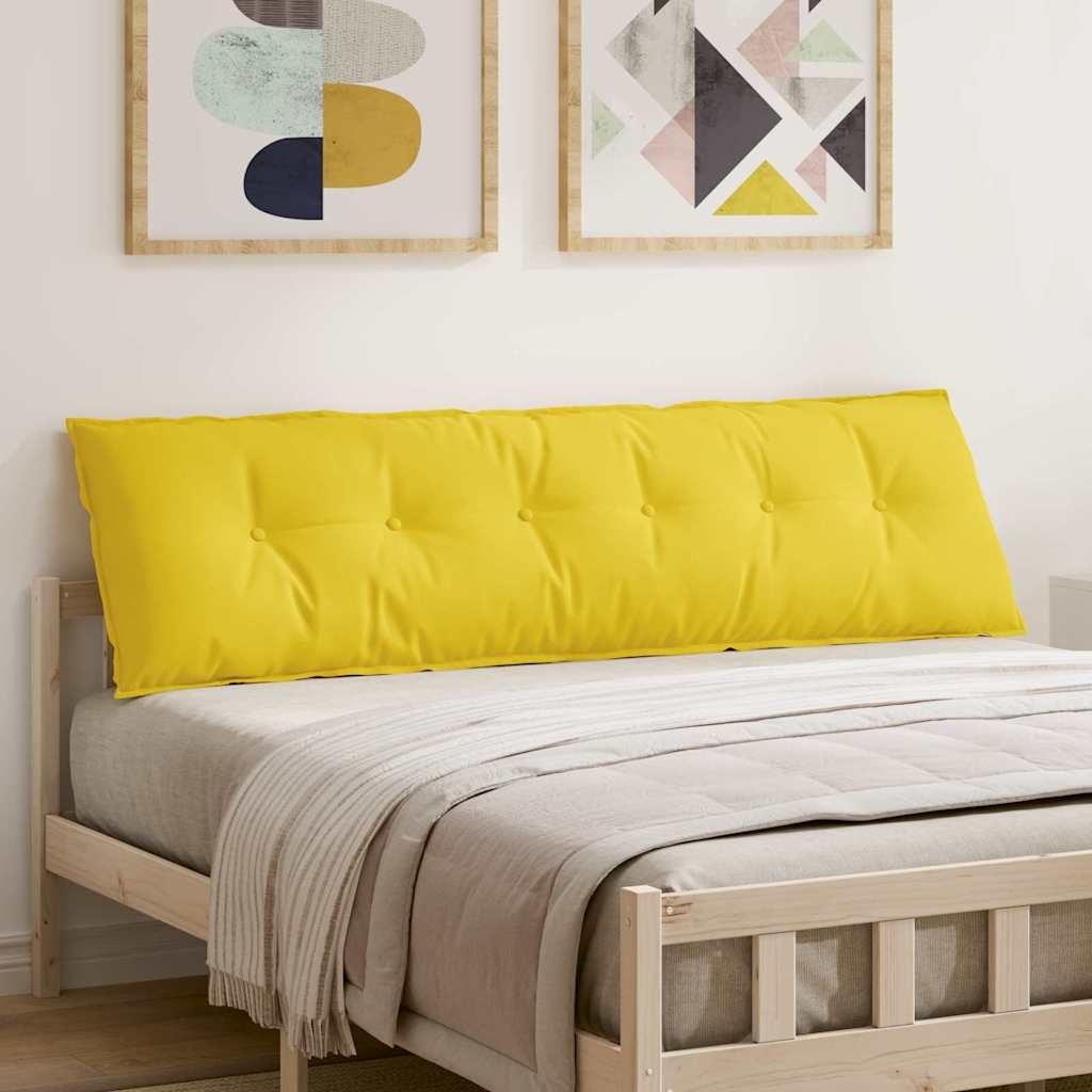 Back Cushion Light Yellow 180 x 19 x 50 cm Fabric