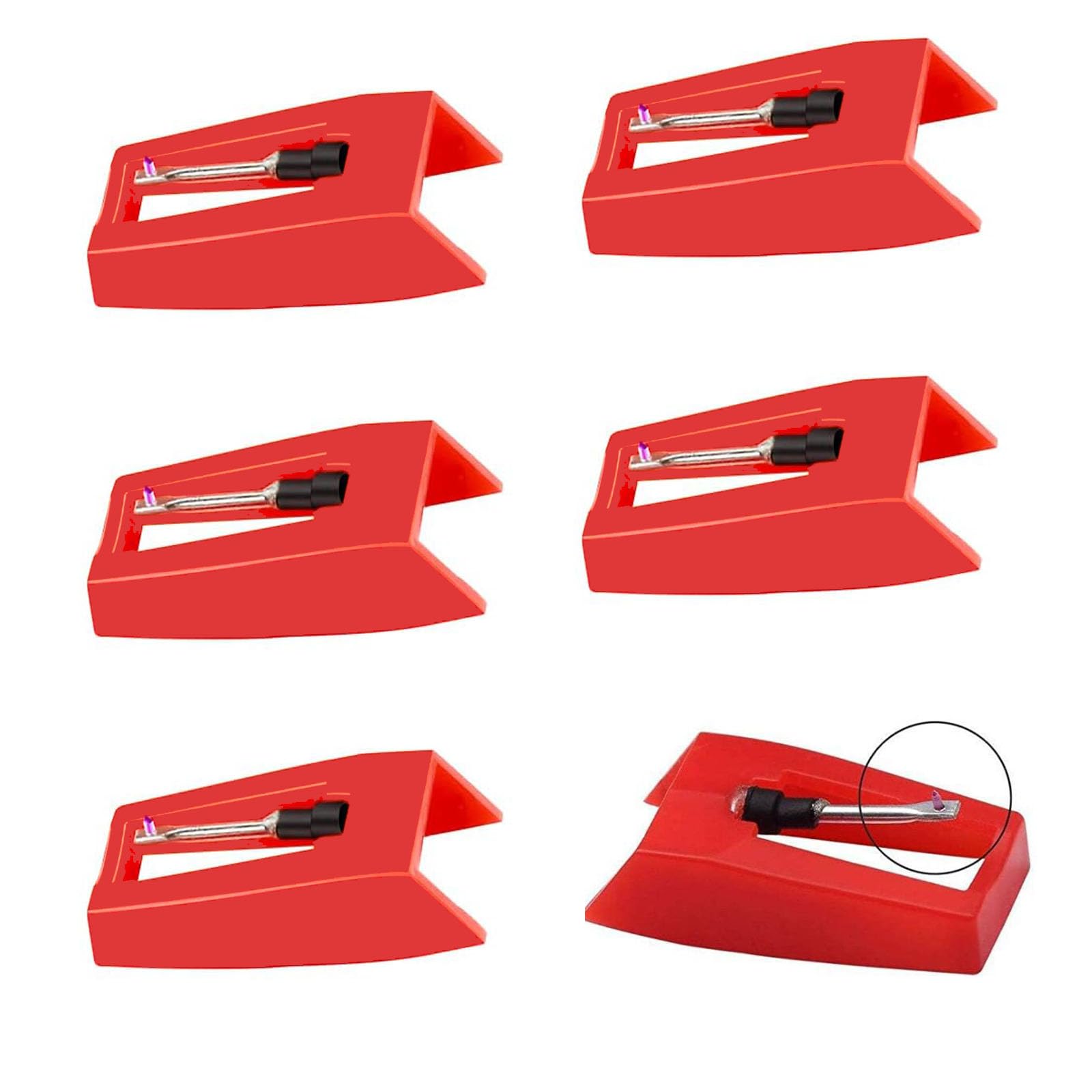 

LOYELEY LP Record Needle Replacement Needle Record Player Needle Set of 6 Conical Phonograph Replacement Parts Record Needle Replacement Record Needle