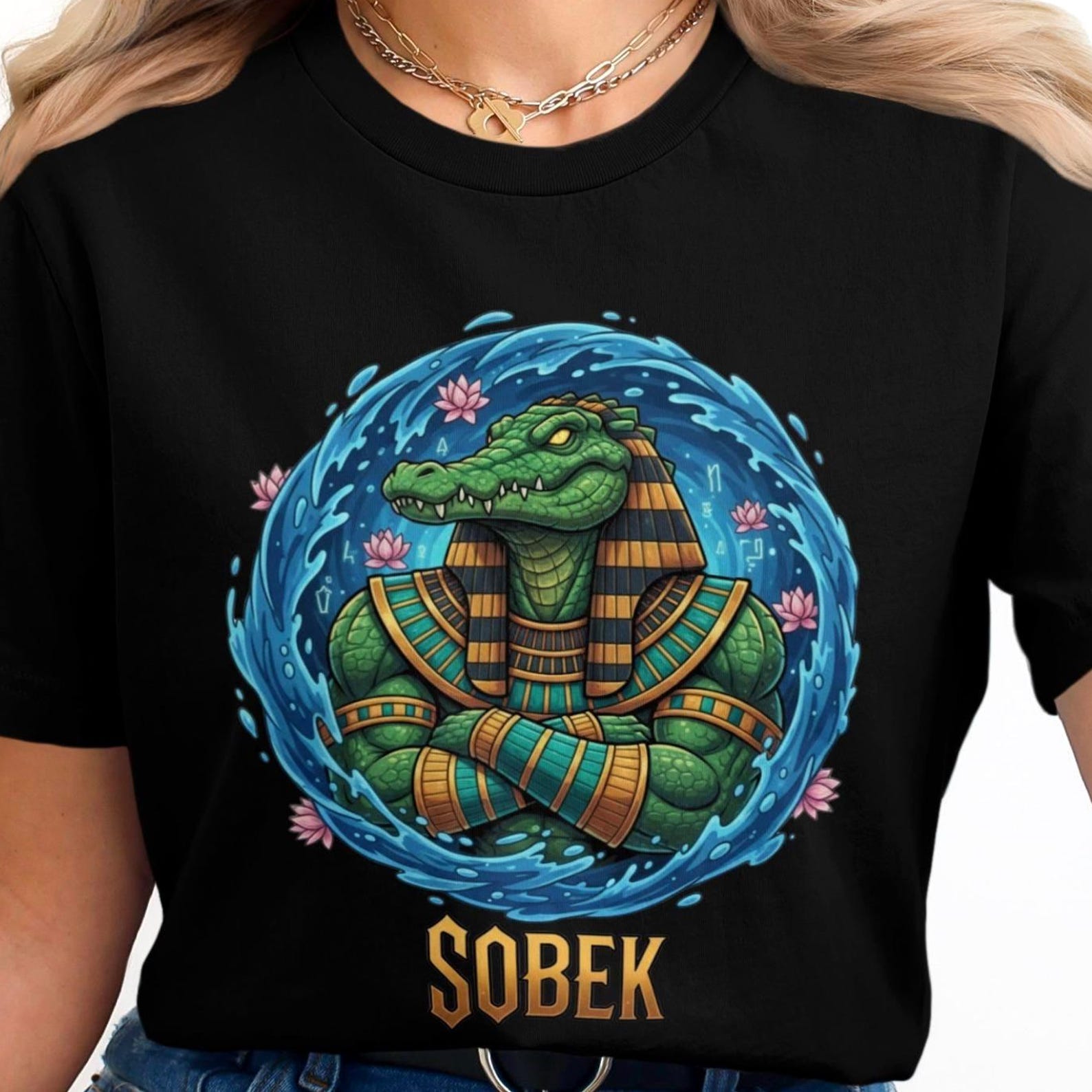 Sobek T-Shirt | Egyptian Mythology | Vintage Egyptian God Tee 2XL