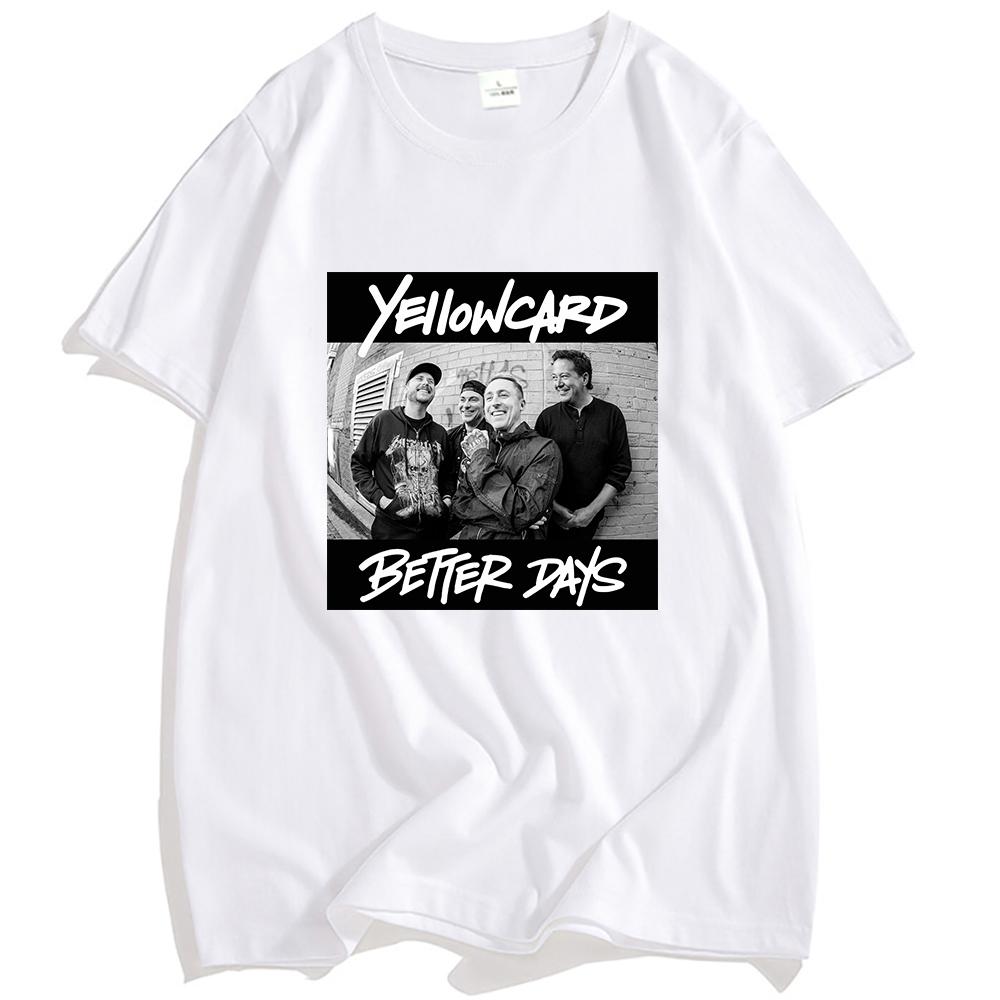YELLOWCARD Better Days Photo T-Shirt Heavy Mental Cotton Short Sleeve Tshirts Streetwear Unisex Crew Neck Casual T Shirt XXL белый