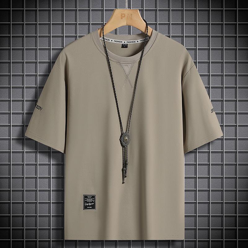 Men's Plus Size Casual Summer Set: Cotton Thin Short-Sleeve T-shirt & Shorts Sportswear