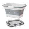 Storage Basket Portable Folding Plastic Bath Caddy with Handle Large Capacity