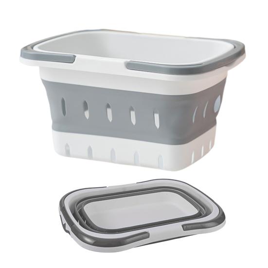 Storage Basket Portable Folding Plastic Bath Caddy with Handle Large Capacity