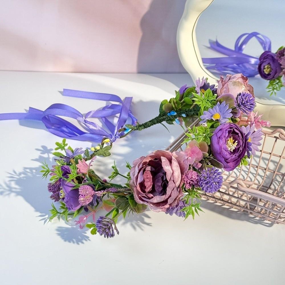 Forest Flower Wreath Flower Garland Headpiece Fashion Floral Headband Wedding