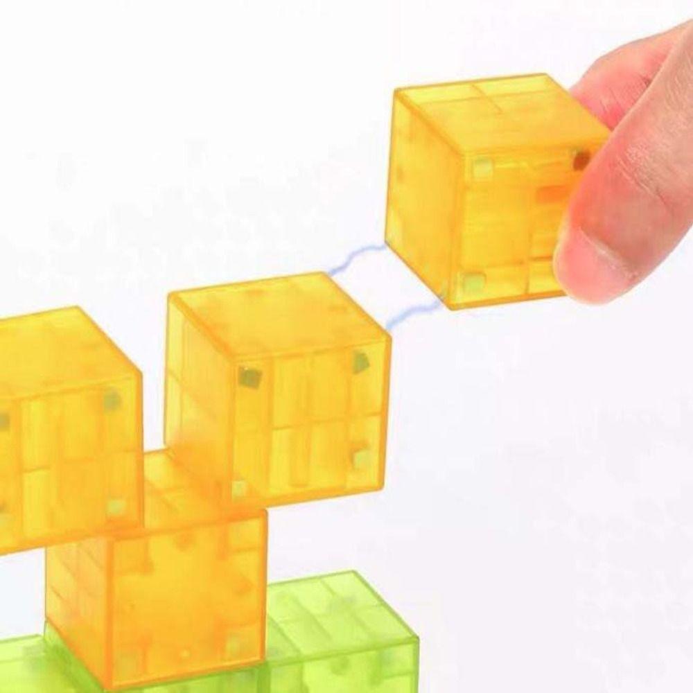 Transparent Magnetic Cubes Construction Toy Colorful Children's Educational Toy  Children