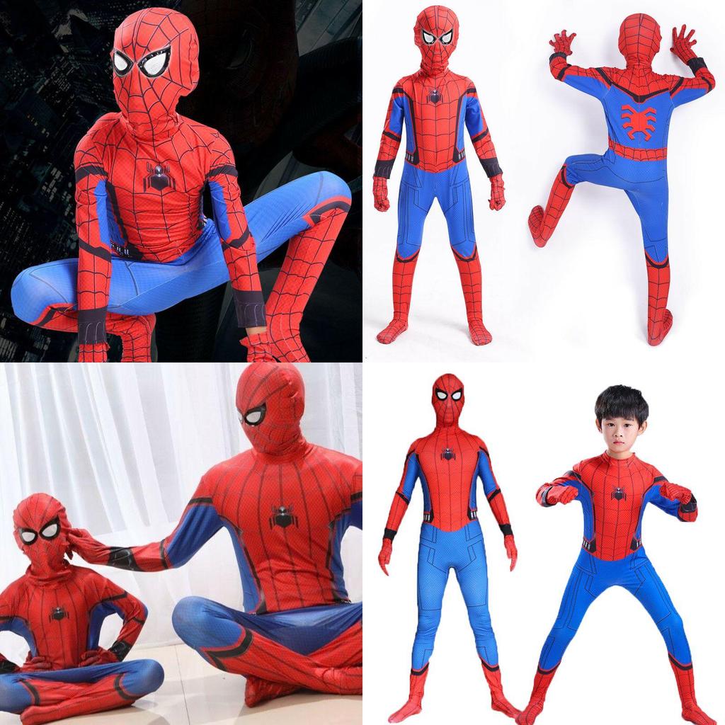 High Quality Durable Homecoming Spiderman Costume Tights Suit For Kids And Adults