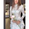 Fashion Wind New Arrival Fashion Temperament Printed Long Sleeves Dress Printed Long Sleeve Dress