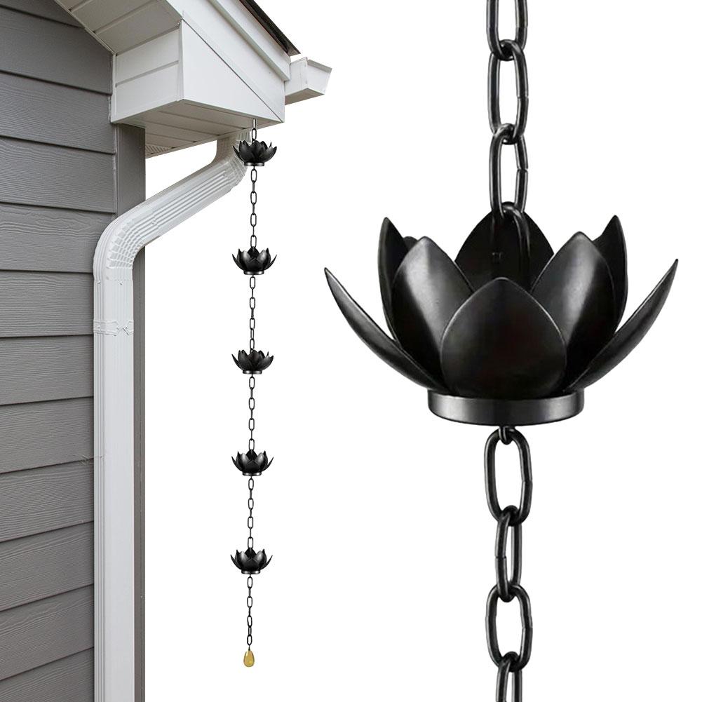 

Lotus Rain Catcher Chain Decorative Rain Chain Outdoor Garden Hanging Rain Catcher Cups for Gutters Outside China Mainland