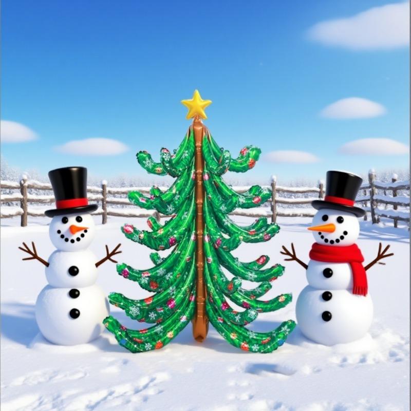 

1 PCS-6D Christmas tree 96cm aluminum film balloon, suitable for Christmas festival parties and theme party decoration balloons