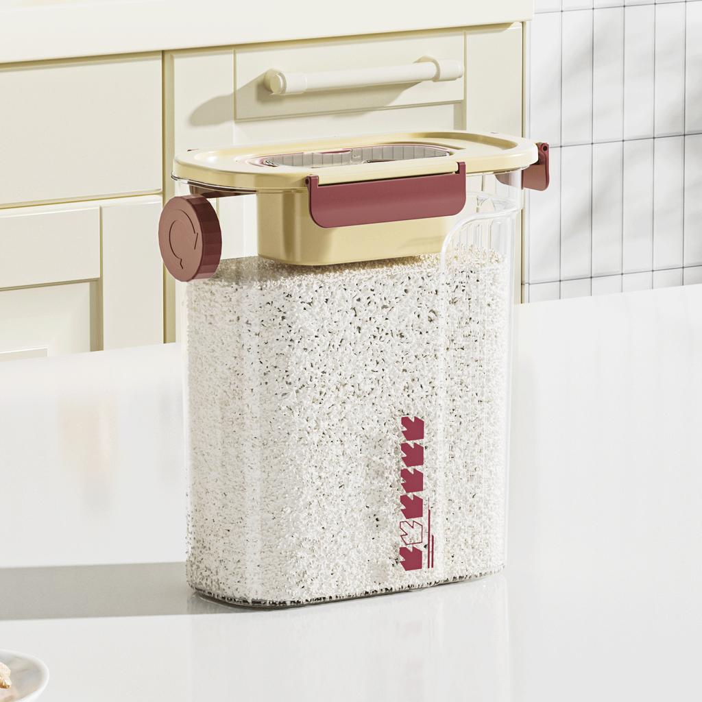 Sealed jar for homegrain tea kitchen storage jar insect-proof and moisture-proof plastic food-grade crisper rice bucket