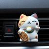 Car Air Freshener Lucky Cat Fragrance Diffuser Resin Art Perfume Clip Car Air Conditioner Outlet Vent Auto Interior Accessories