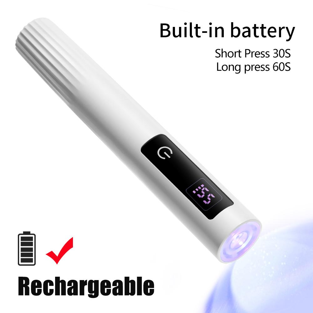 YIKOOLIN USB Rechargeable Nail Dryer Lamp UV/LED Quick Dry Gel Polish Curing Tool Handheld Nail Art Lamp for All Gel Polishes