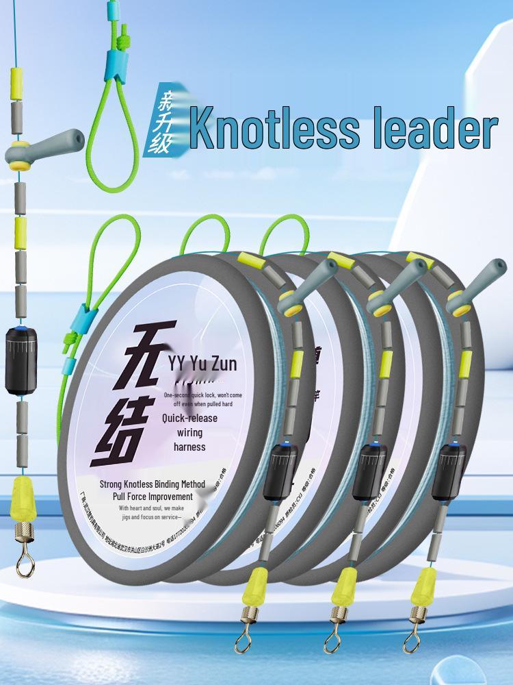 

Ready-to-Use No-Knot Fishing Line Set for Taiwan Fishing - Ideal for Crucian, Silver, and Bighead Carp - Self-Locking Fast-Lock Design #1.5