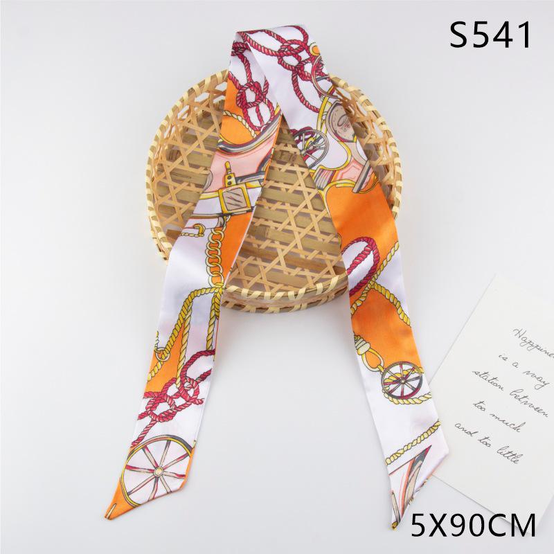 Versatile Vintage Silk Scarf: Hair Tie, Headband, Bag Accessory