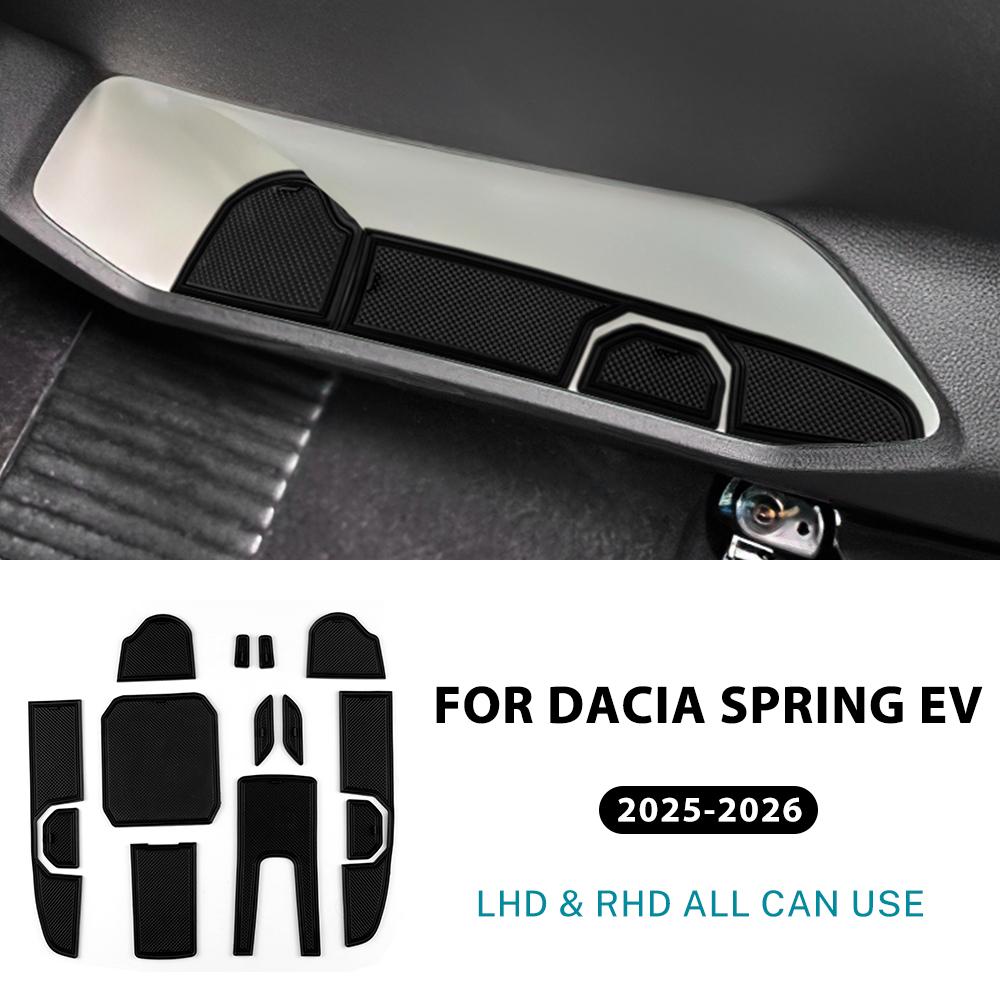 For Dacia Spring Electric EV 2025 2026 Anti-slip Slot Pad Auto Interior Dacia Spring 2027 Car Door Groove Mat Accessories