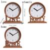 High Quality Vintage Style Desk Clock Fashion Round Pointers Clock Non Ticking Clock  Dorm