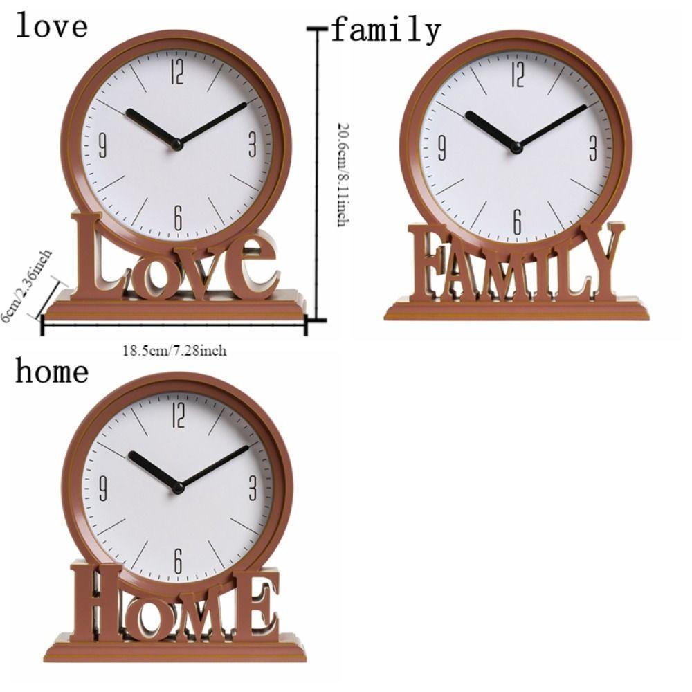High Quality Vintage Style Desk Clock Fashion Round Pointers Clock Non Ticking Clock  Dorm