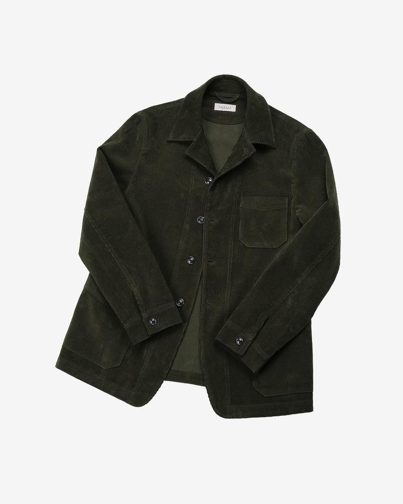 Ausgang Corduroy Französische Arbeitsjacke (khaki)