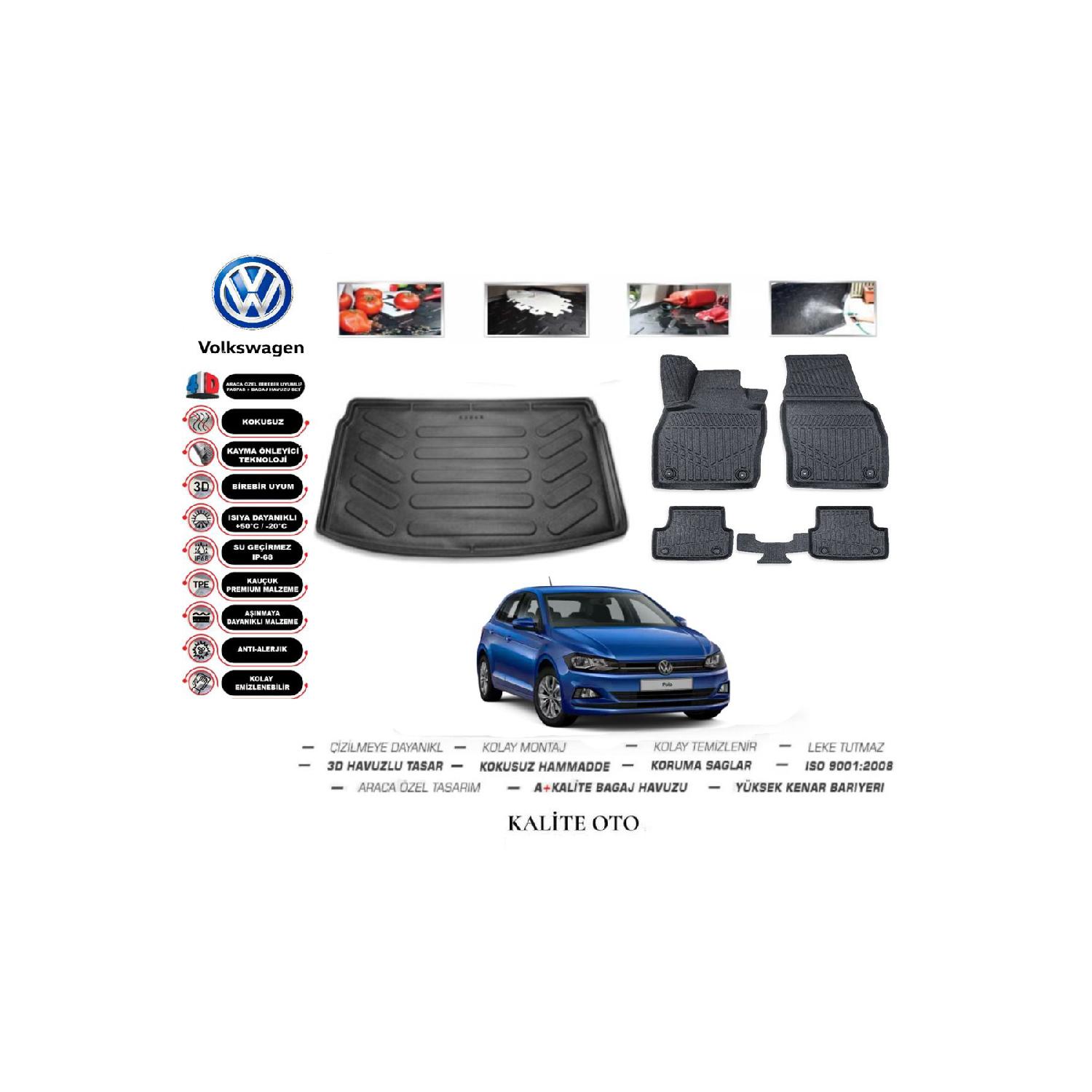 

Volkswagen Polo 2024 Модель Багажный бассейн 4d Комплект ковриков для бассейна