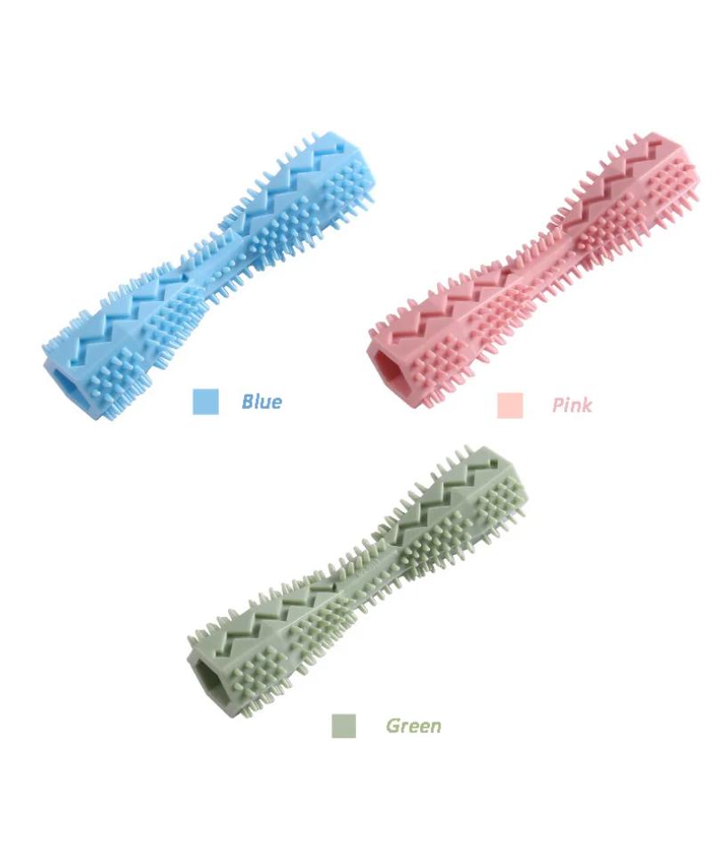 Dog Toothbrush Durable Dog Chew Toy Stick Soft Rubber Tooth Cleaning Point Massage Toothpaste Pet Toothbrush Molar Pet Supplies