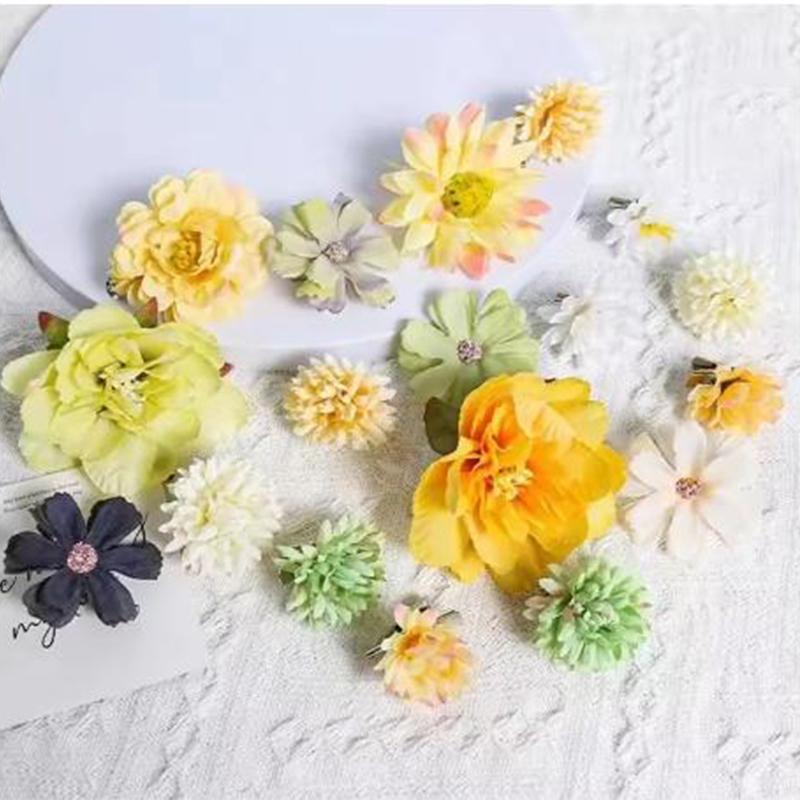 

18/21Pcs Multicolor Mixed 5cm Artificial Flowers Silk Rose Fake Flowers for Home Wedding Decor DIY Craft Flower Wall Accessory