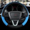 Funda para volante de coche Seat Ibiza 6L 6J 6P 6F KJ1 FR, piel sintética, antideslizante, 9 colores, accesorios para coche, envío rápido.