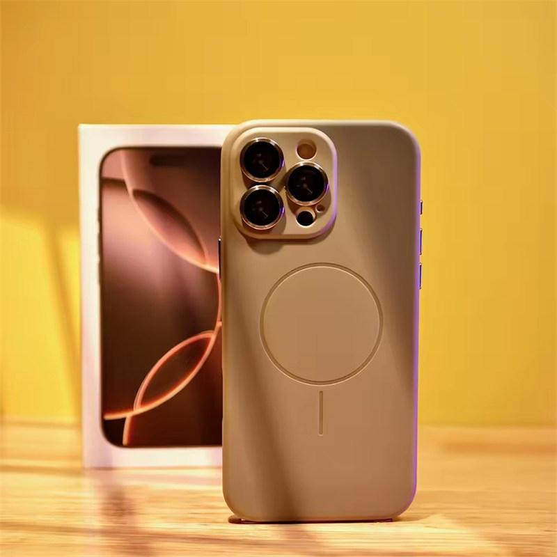 Luxury Soft For Magsafe Wireless Charging Case For iPhone 16 15 14 13 12 11 Pro Max Plus  Magnetic Dopamine Shockproof PC Cover