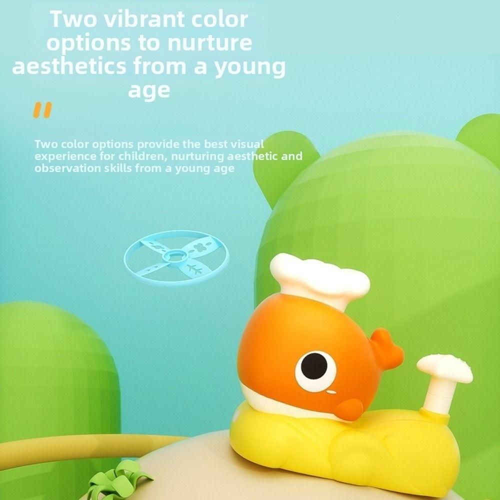 Foot Launcher Whale Jet Propulsion Toy Soaring Propeller Flying disc launcher  Children Toy