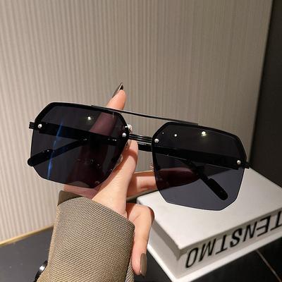 2025 NEW Men's Sunglasses Polygonal Half Frame Glasses Aviator Glasses UV Protection Sun Protection