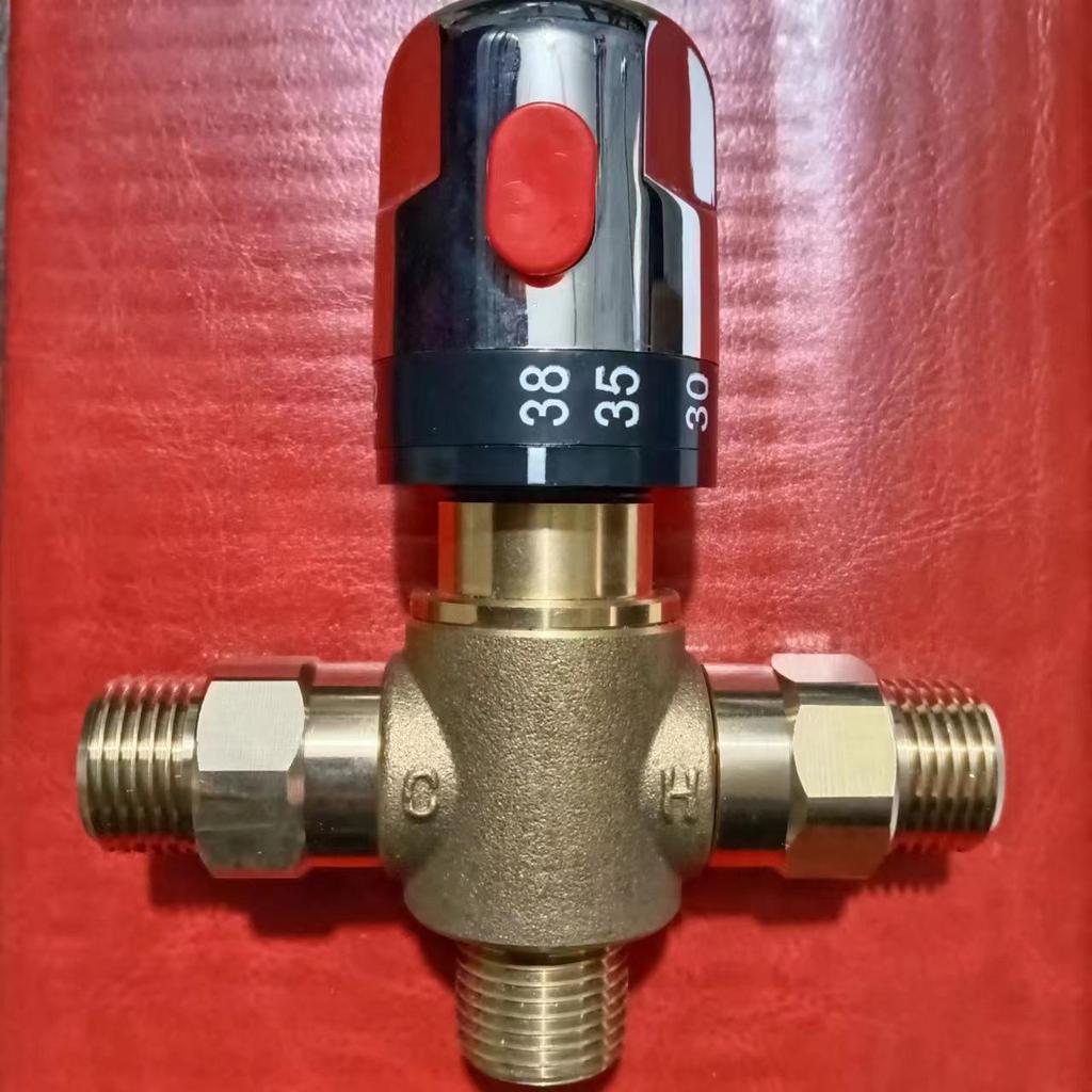 Thermostatic 4-Point Full Copper Anti-Scald Mixing Valve for Solar Water Heaters