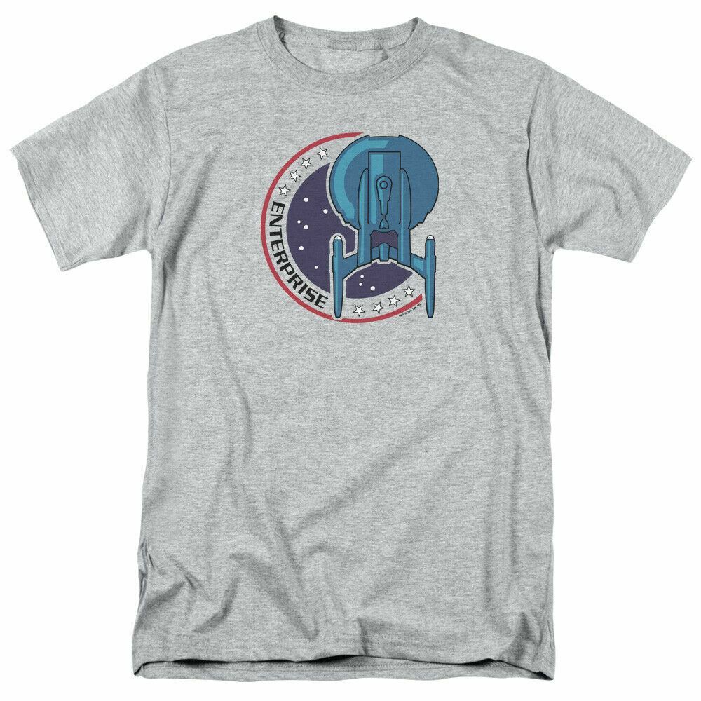 26 Star Trek Enterprise Patch T Shirt Licensed Sci-Fi TV Classic Tee New Sport Grey Unisex T-Shirt XXXL