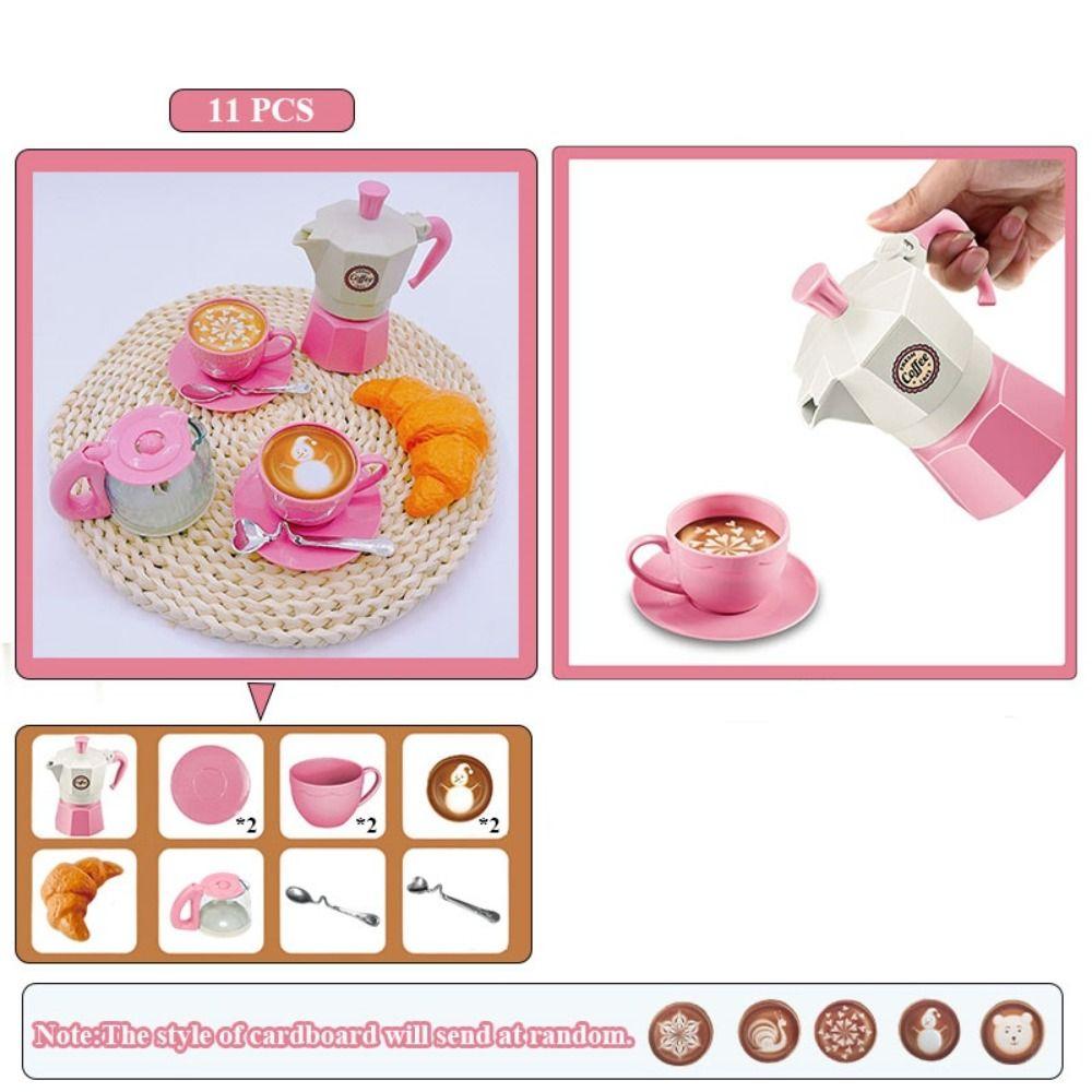 Coffee Machine Play House Toy Kettle Snack Afternoon Tea Toy Simulation Coffee Set  Children