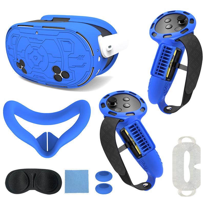 7 in 1 Accessories Meta Oculus Quest 3s 3 S VR Headset Cover Controller Grips Hand Strap Face Pad Silicone Facial Interface Lens