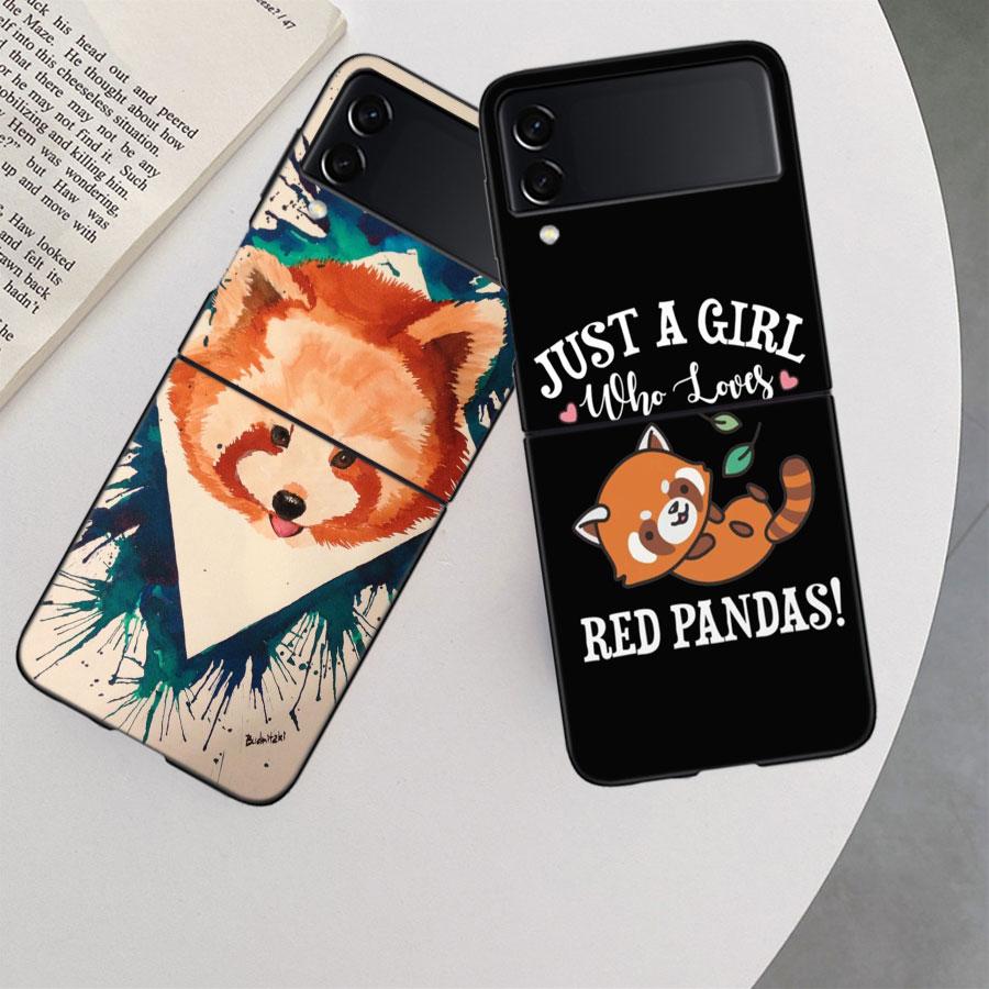 Cute Judo Swordsman Panda Case for Samsung Galaxy Z Flip 3 Flip 5 4 5G Black Hard Cell Phone Cover Samsung Z Flip 5 5G Luxury PC
