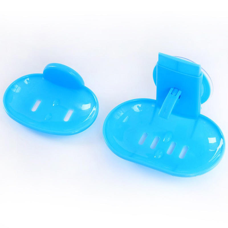 Trendy koupelna Dvouvrstvé Nádobka na mýdlo Silná přísavka Držák na vypouštění mýdla Nádobka na mýdlo