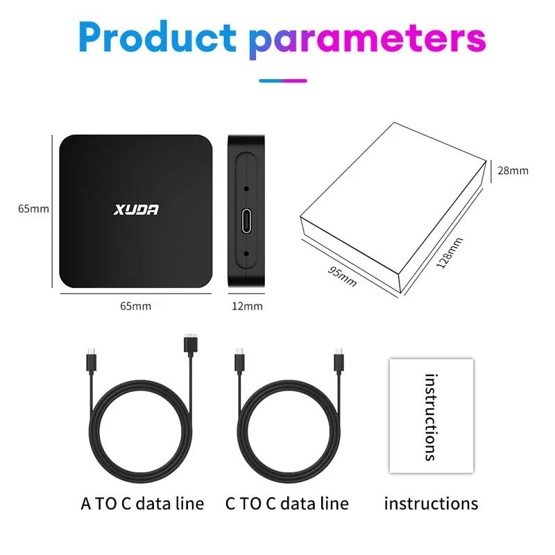 2 In 1 Wired To Wireless CarPlay Android Auto Adapter for OEM Car Stereo USB Type C Plug and Use For 98% Cars For IOS Android