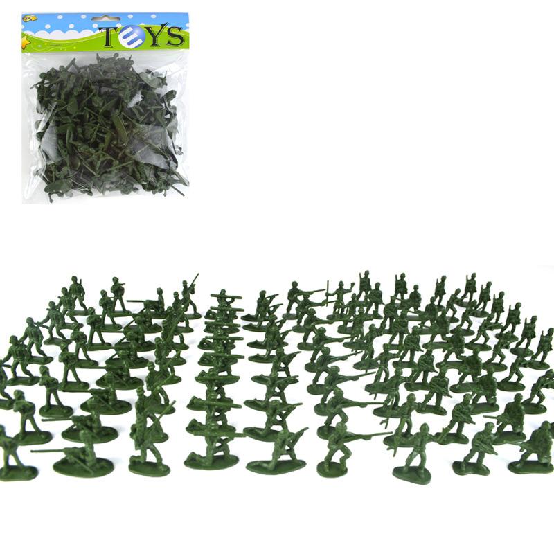 100Pcs Mini Classic Military Soldiers Figures Models Playset Desk Decor Toddler