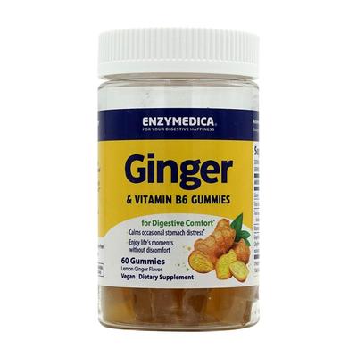 Želé zázvor & vitamín B6, příchuť citronový zázvor, 60 želé