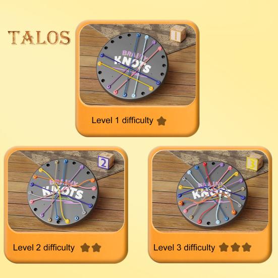1/2/3 Sets Brainy Knots Seil-Entwirrungsspiel Logik-Denken Twisted Rope Challenge Brettspiel Kinder Erwachsene Pädagogisches Spielzeug zum Abhängen elastischer Seile