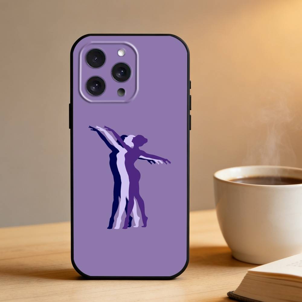 GYM Girl Gymnastic Phone Case For iPhone 17 16 15 14 13 12 Max Plus Silicone Black Cover