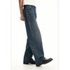 Men's Retro Distressed Wide-Leg Jeans - High Street Fashion, Loose, Straight, Floor-Length.