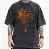 Tree Of Fox Vintage T Shirt Graphic Short Sleeve Funky Crew Neck Pure Cotton Tops Tees Washed TeeShirt Gift Idea Mother Day