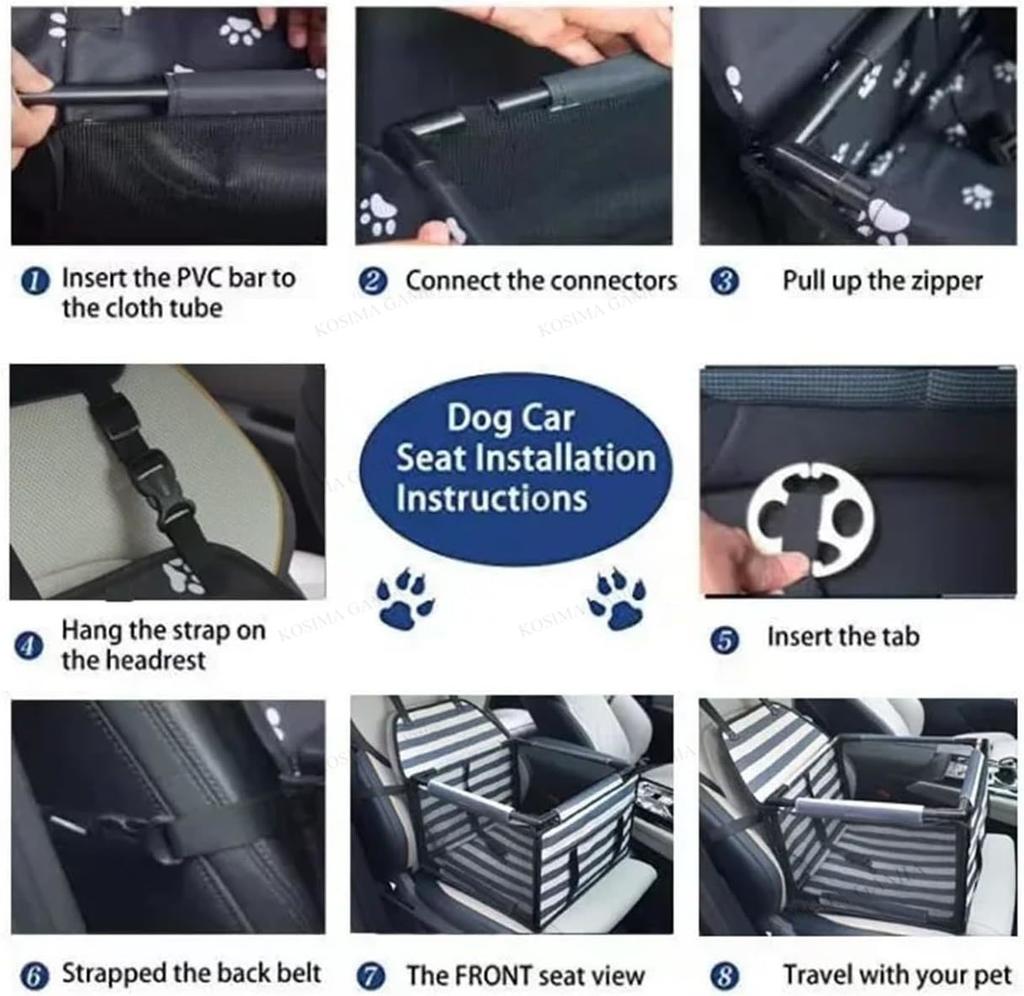 Cestovní potah na autosedačku pro psa Vodotěsný Nosiče pro psy Taška na přepravu kočky Houpací síť pro psa Koš na autosedačku pro malé a střední psy