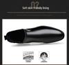 Chelsea Pointed Toe Leather Boots: Fashionable Slip-on, Korean & British Style Business Men's Plus Size Shoes.