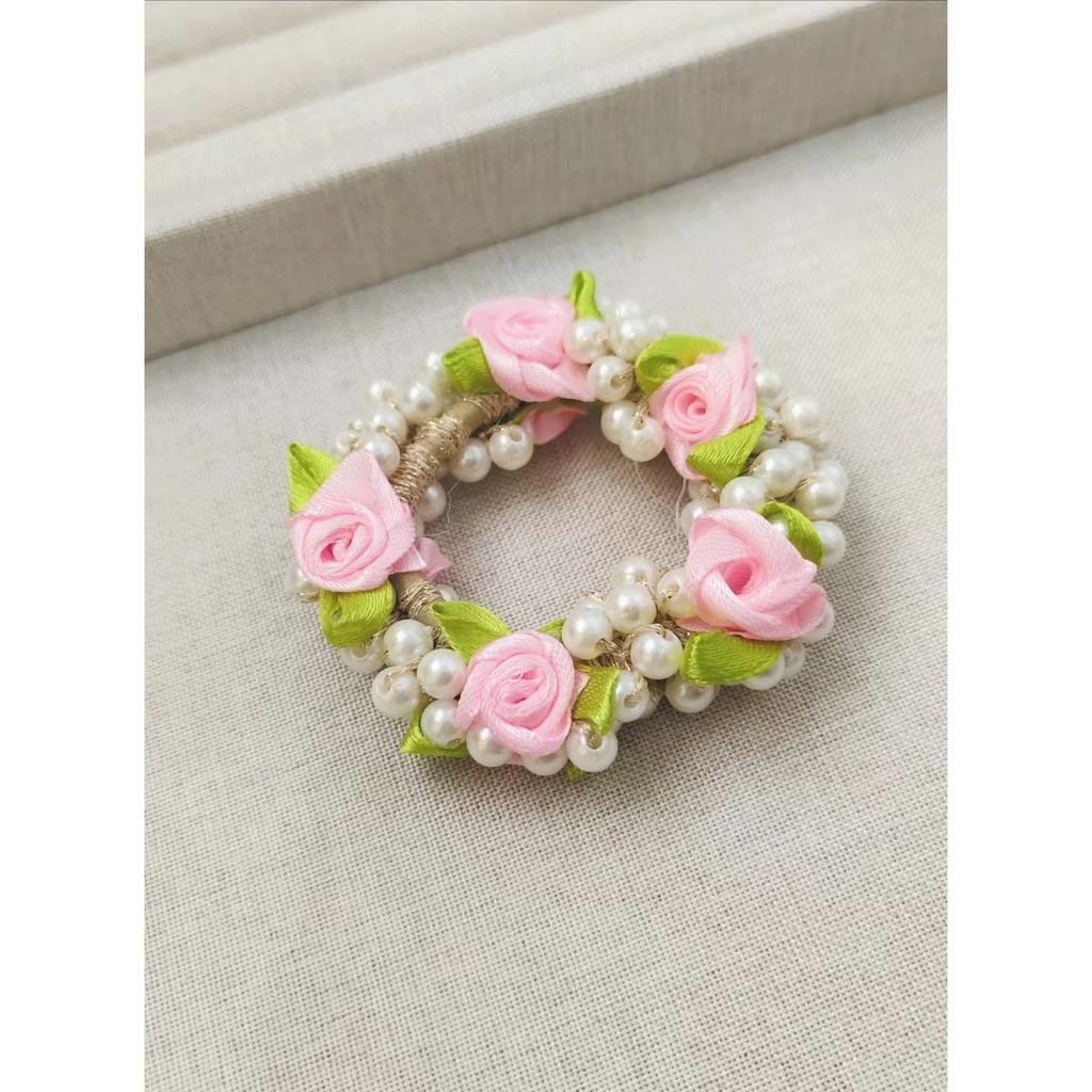 1 Pcs Women Fairyism Pearl Flower Headband Hair Accessory Suitable For Daily Hair Tying As A Gift