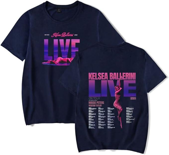 Kelsea Ballerini 2025 Tour Merch TShirt New Classic Short Sleeve Unisex Casual Streetwear S