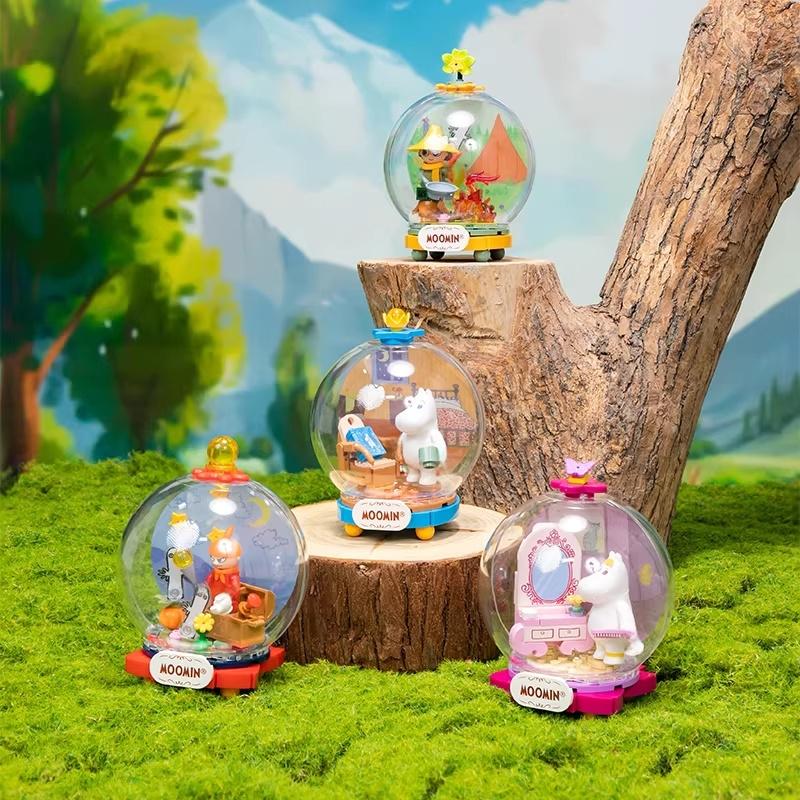 Pantasy Building Blocks Moomin's Home Wonderland Series Crystal Balls Puzzle Building Model Ornament Toys Collection Gifts