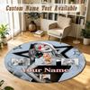 Round Rug Custom NameSabrina Carpenter Pattern Non Slip Carpet Home Floor Decor