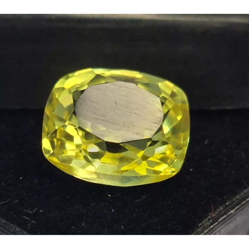 Cushion Cut Natural Yellow Sapphire 6-8 Ct Beautiful Certified Loose Gemstone